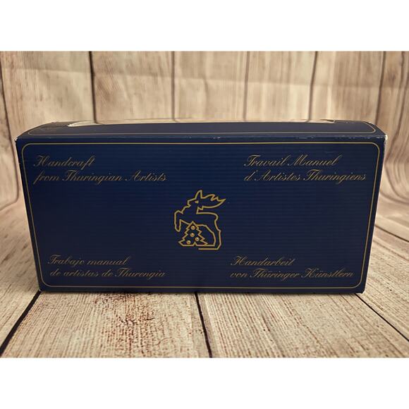 KREBS LAUSCHA CAT BLOWN GLASS CHRISTMAS TREE ORNAMENT GERMANY NEW IN BOX - Picture 4 of 9